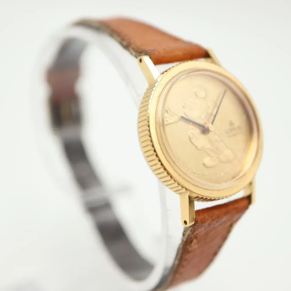 Lorus Disney Mickey Mouse Womens Gold Tone Watch 25mm Dial Y481-1720 New Battery